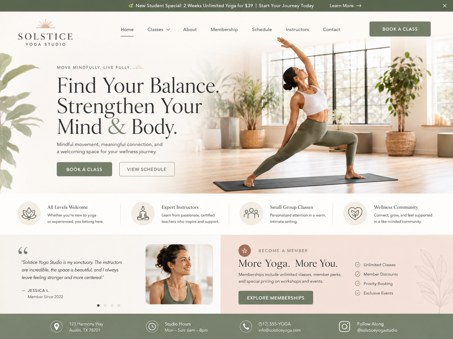 Health and Wellness website example built by Stak